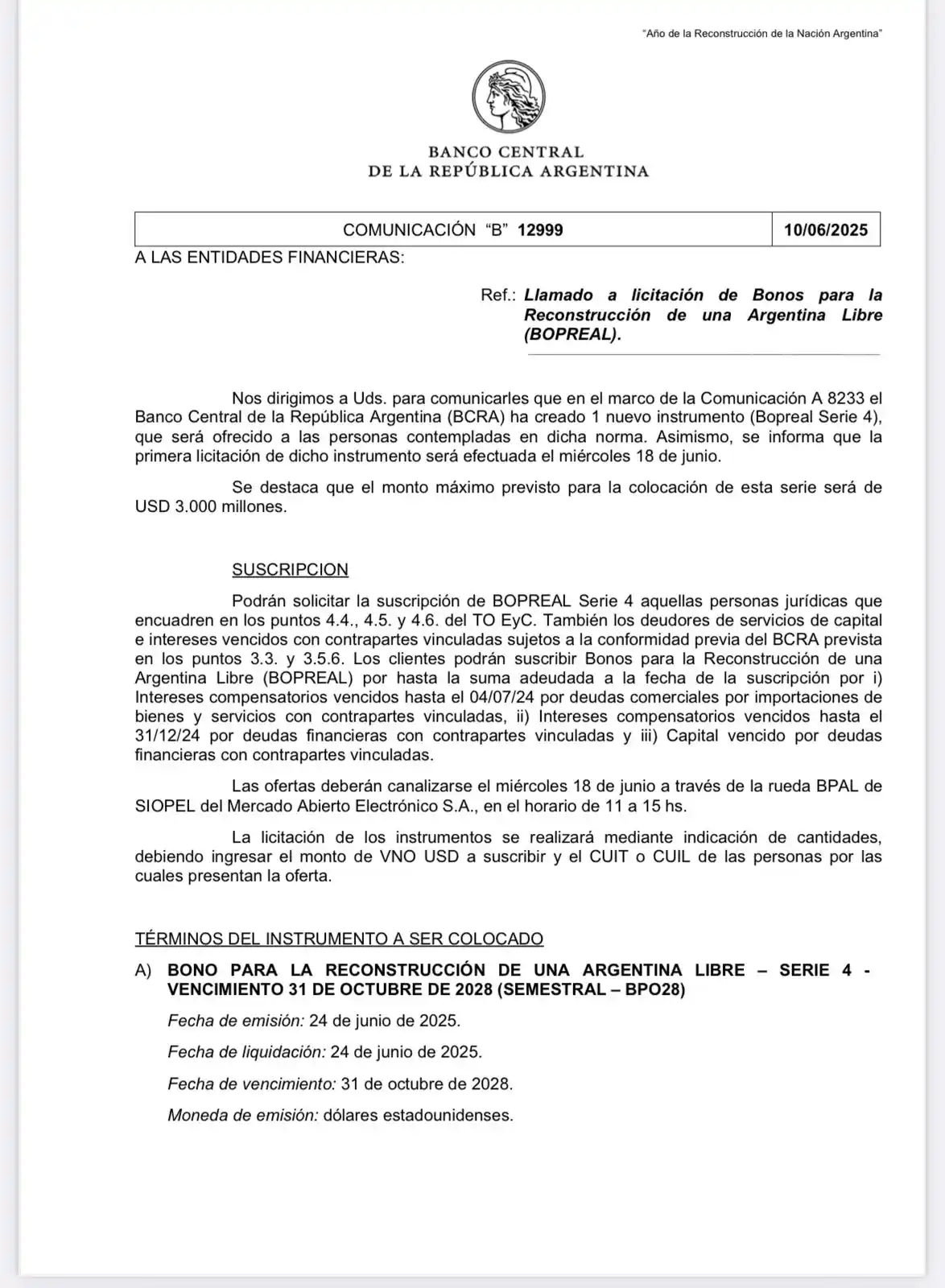 Image from Consultora Lojo: 🚨URGENTE 🚨 El @BancoCentral_AR llama a licitación del <a class="text...
