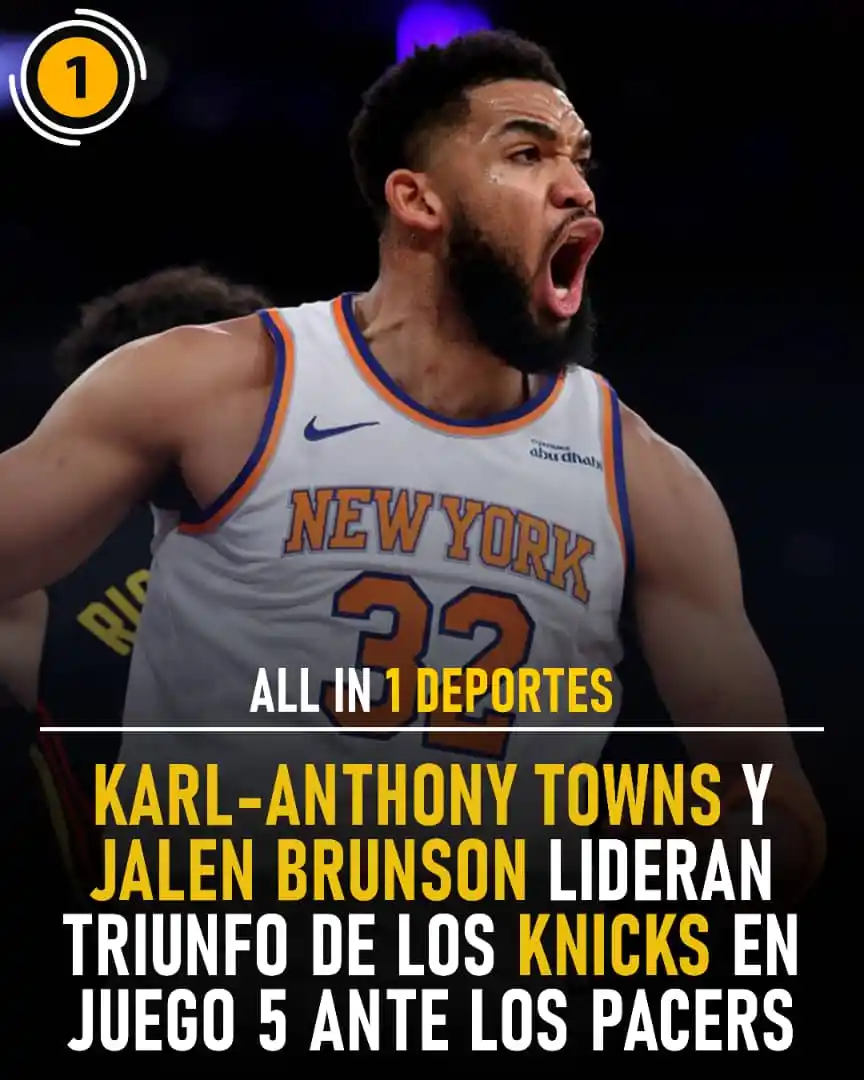 Image from All In 1 Deportes: 🏀🇺🇸 Brunson y Towns lideran a Knicks en triunfo clave 111-94 ante P...