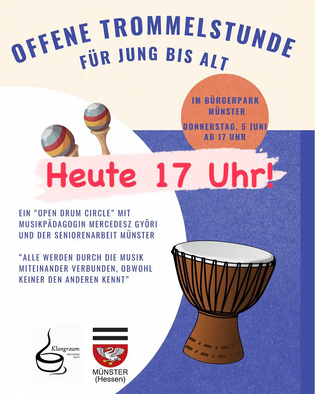 Image from Gemeinde Münster Hessen: 🥁 Wir hätten uns noch etwas stabileres Wetter gewünscht, aber aktuell...