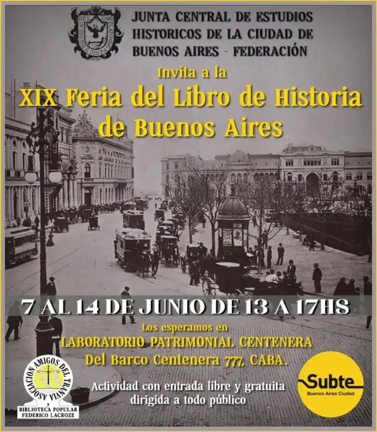 Image from Barriada: XIX Feria del Libro de Historia 2025 en la CABA La XIX Feria y Exposi...