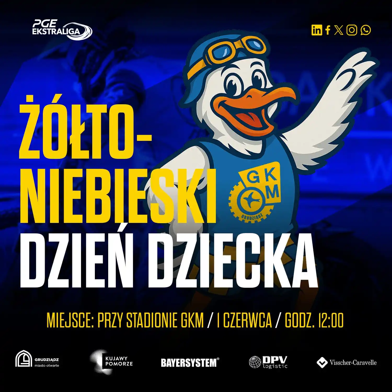 Image from GKM Grudziądz S.A.: 🔜 Żółto-Niebieski Dzień Dziecka już dziś w godzinach 12:00 - 15:00 pr...
