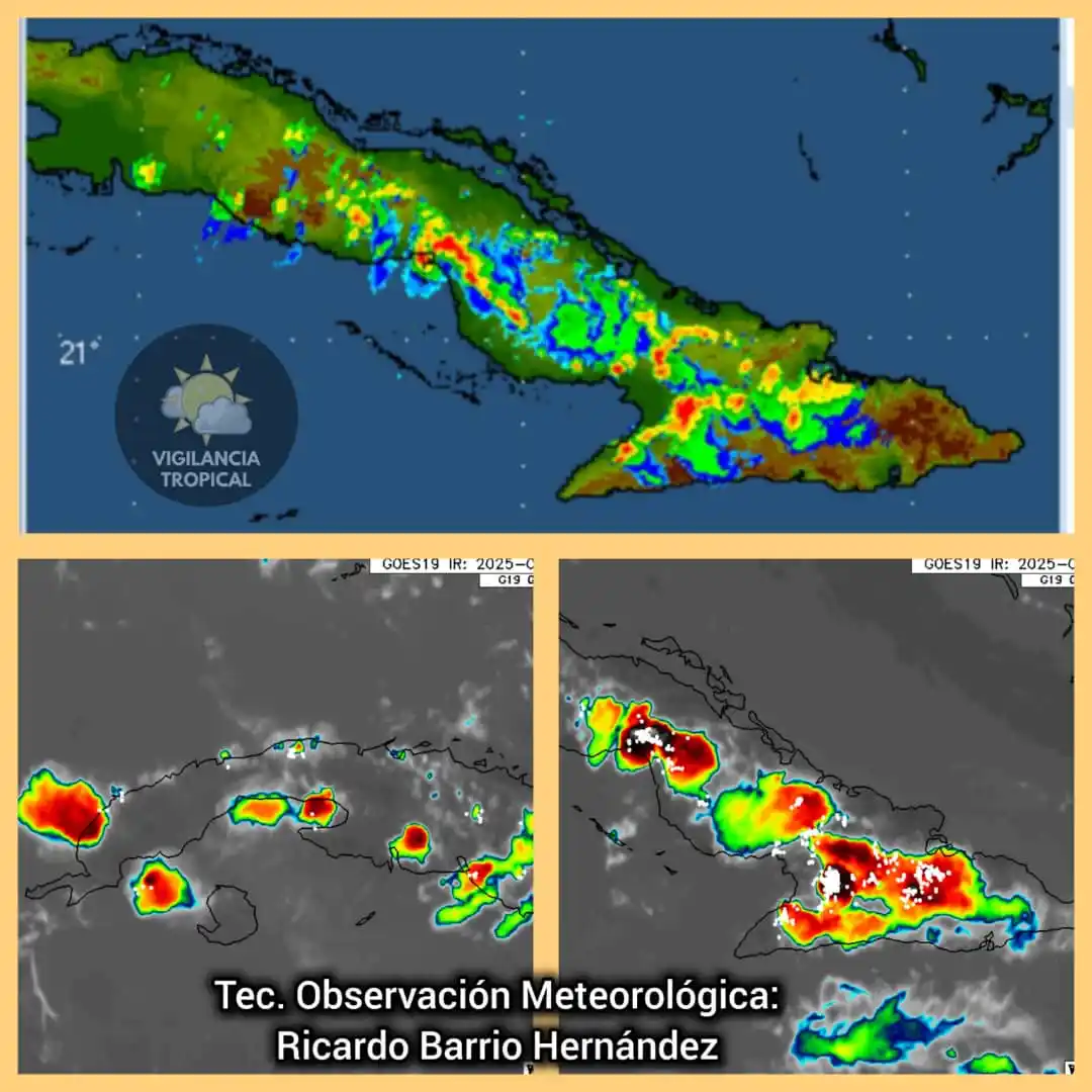 Image from Vigilancia Tropical ✅: 🕐12/6/2025 4:30pm ☔🌧️⛈️Tenemos actividad de chubascos, lluvias y tor...