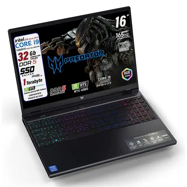 Image from Offerte pazze: 👀 Acer Predator Helios Neo 16 i9 14900HX SSD 1TB RAM 32GB DDR5 RTX 40...
