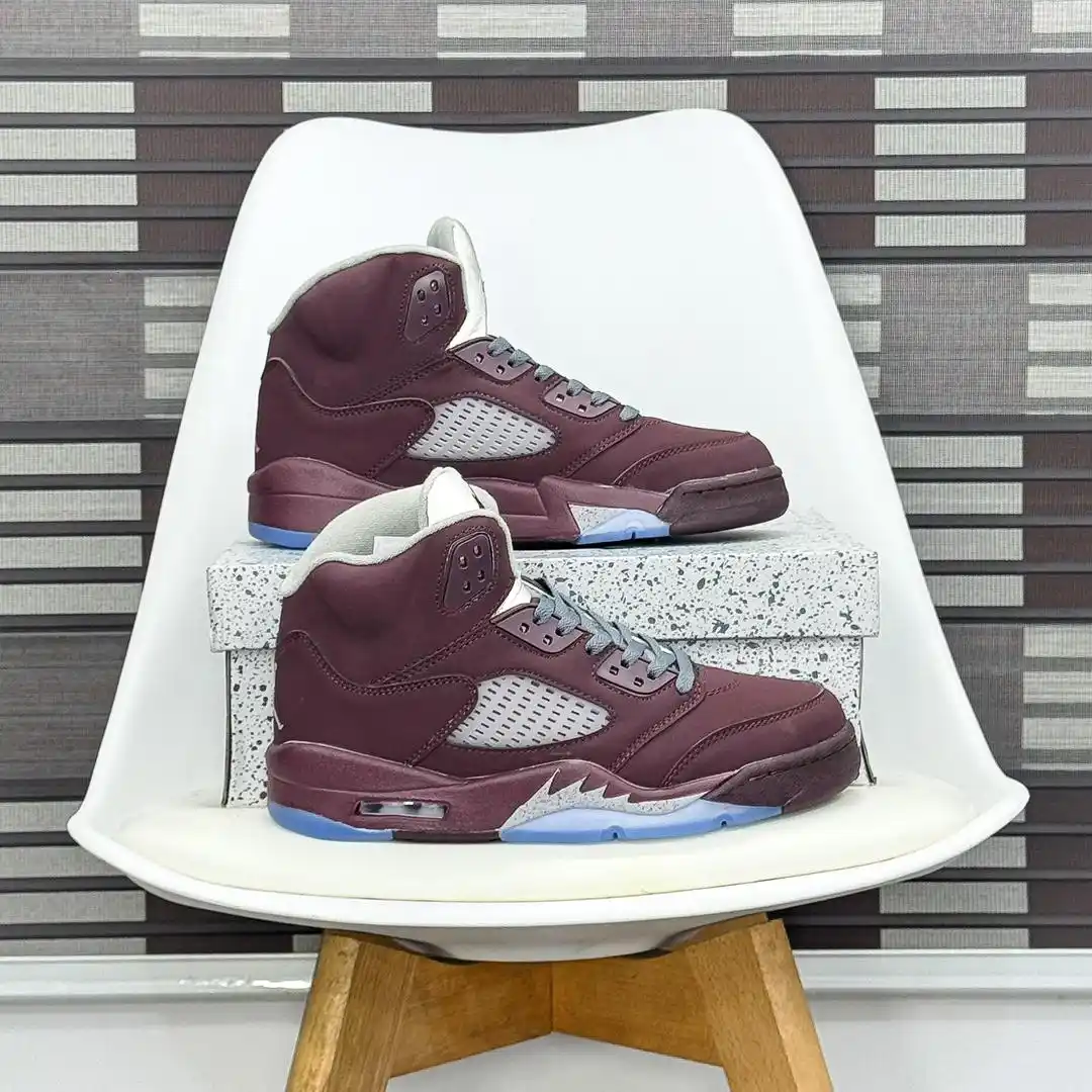 Image from SneakersPlug : Air Jordan 5 Burgundy USD50 WhatsApp 0714504645...