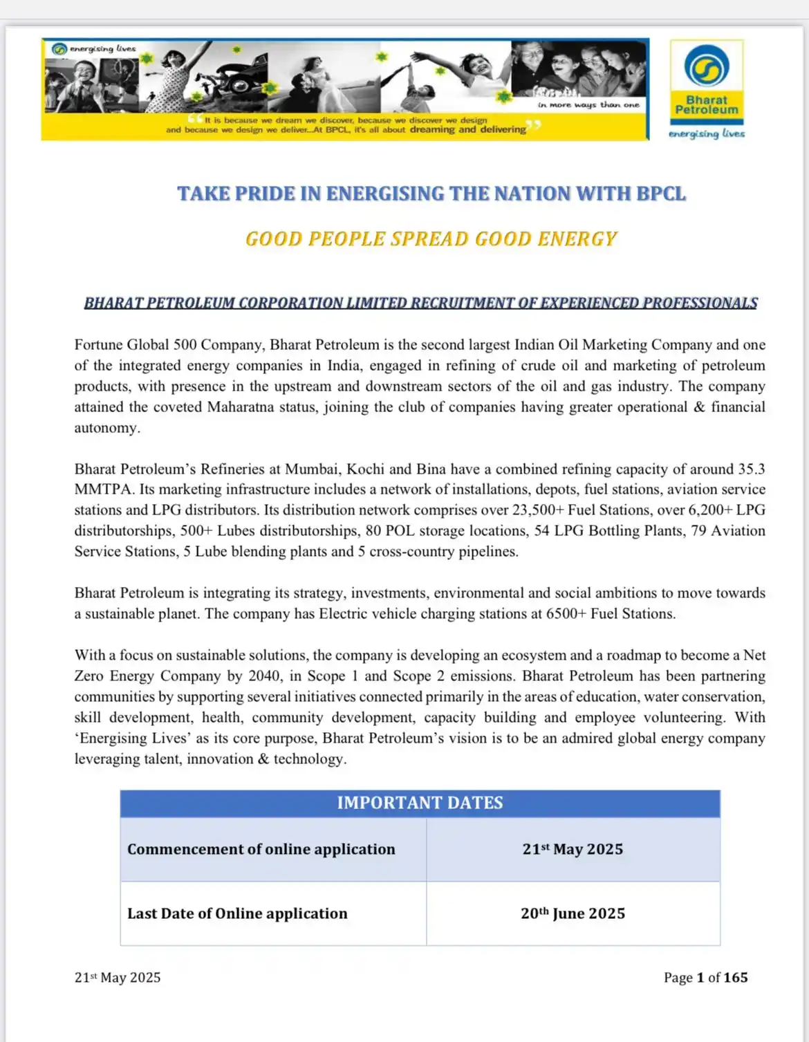 Image from Legal Sparks : 📢 *BPCL Legal Officer Vacancy – 2025* ⚖️ *Post: Legal – Team Member*...