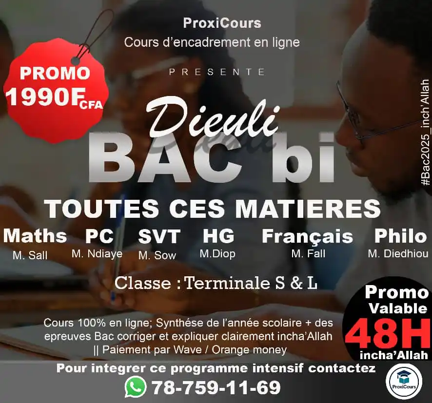 Image from ✨🇸🇳TOUT CE QUI SE PASSE AU SÉNÉGAL: 🔴 *DERNIÈRE CHANCE !* 🕓 *Clôture des inscriptions dans 24H incha’All...