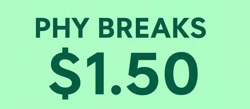 Image from Ride 9M Tech: EFSane Website ka PHY token 0.1$ pe list hoa tah or ab woi token 1.5$ ...