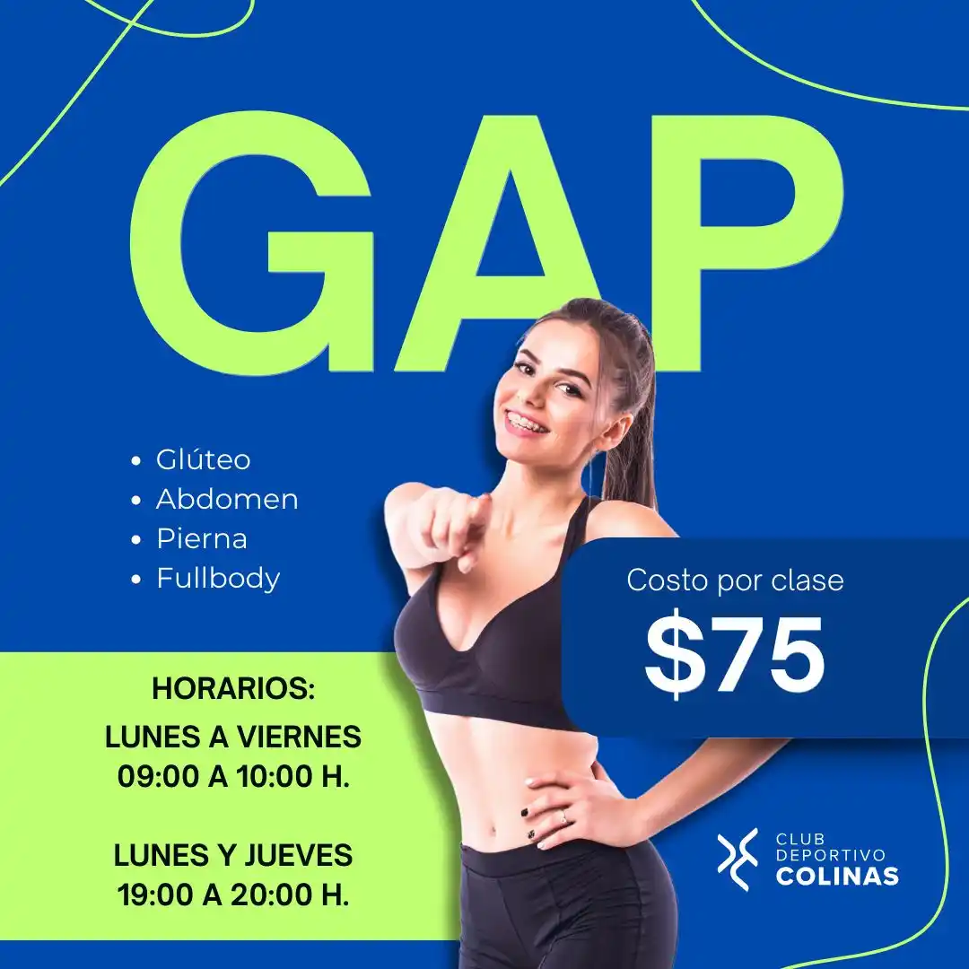 Image from Club Deportivo Colinas: Entrena GAP con la Coach Giselle y siente la energía. Más información ...