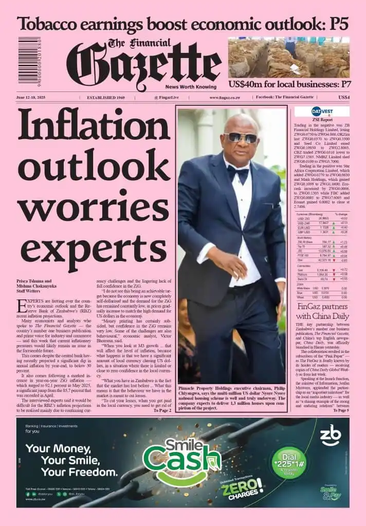 Image from The Financial Gazette: EXPERTS are fretting over the country’s economic outlook and the Reser...