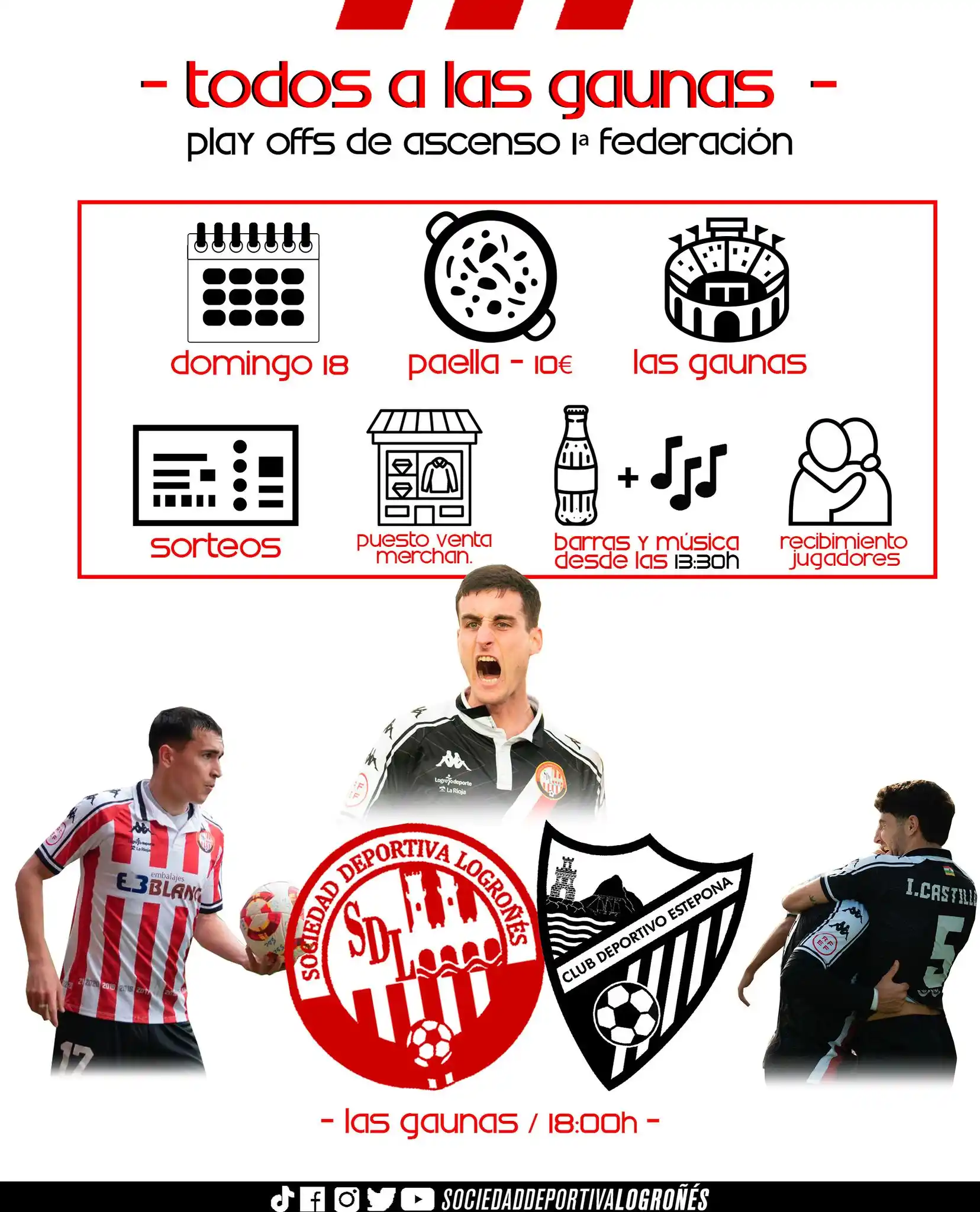 Image from S.D. Logroñés: 𝗙𝗔𝗡 𝗭𝗢𝗡𝗘 | 🇦🇹 ¡Las Gaunas se prepara para acoger una jornada...