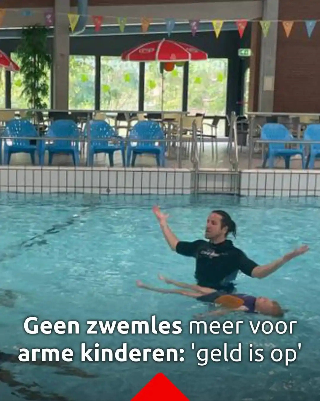 Image from Omroep Brabant: *Geen zwemles meer voor arme kinderen in deze plaats: ‘Het geld is op’...