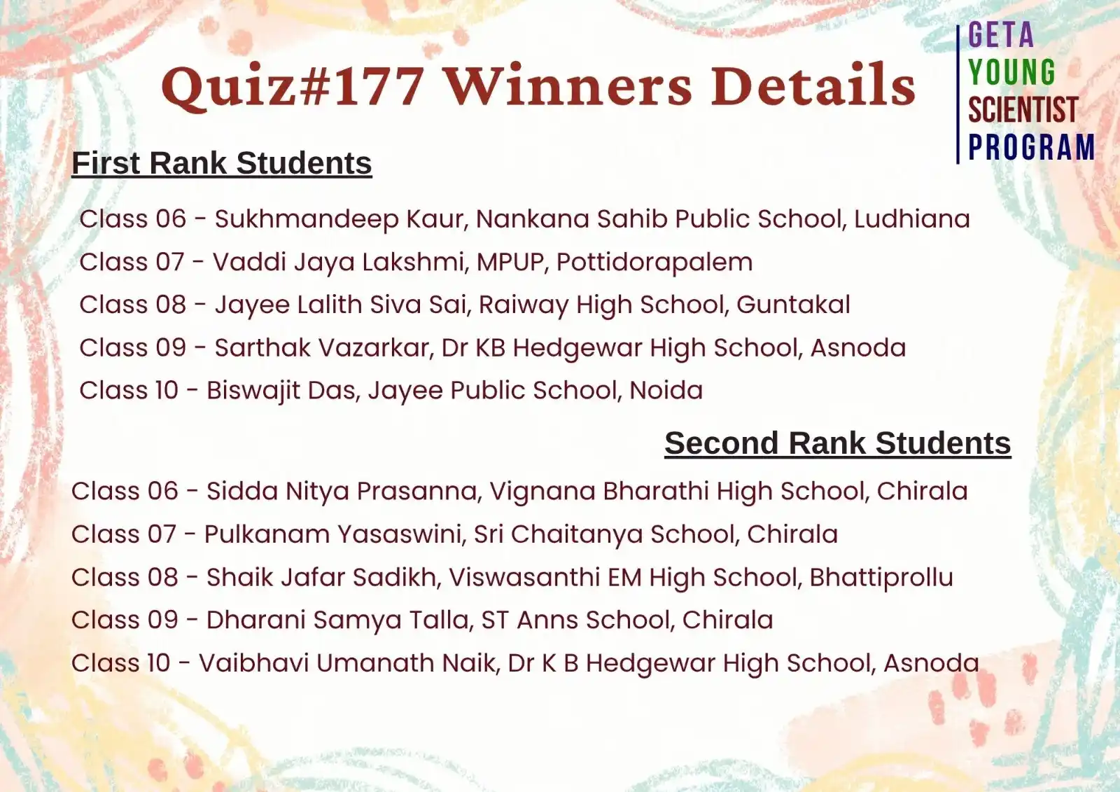 Image from Young Scientist India: 🚀 Hey Future Innovators! 🚀 🎉 GETA *Quiz <a class="text-blue-500 ho...