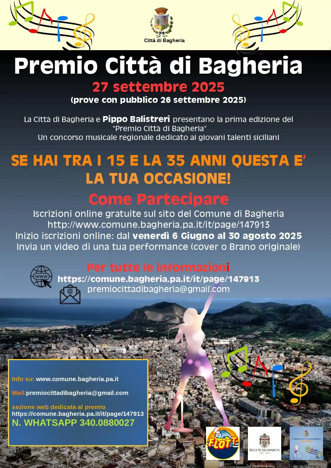 Image from COMUNE DI BAGHERIA: 🎤🎼🎹Il Comune di Bagheria lancia il "Premio Città di Bagheria" 2025:...
