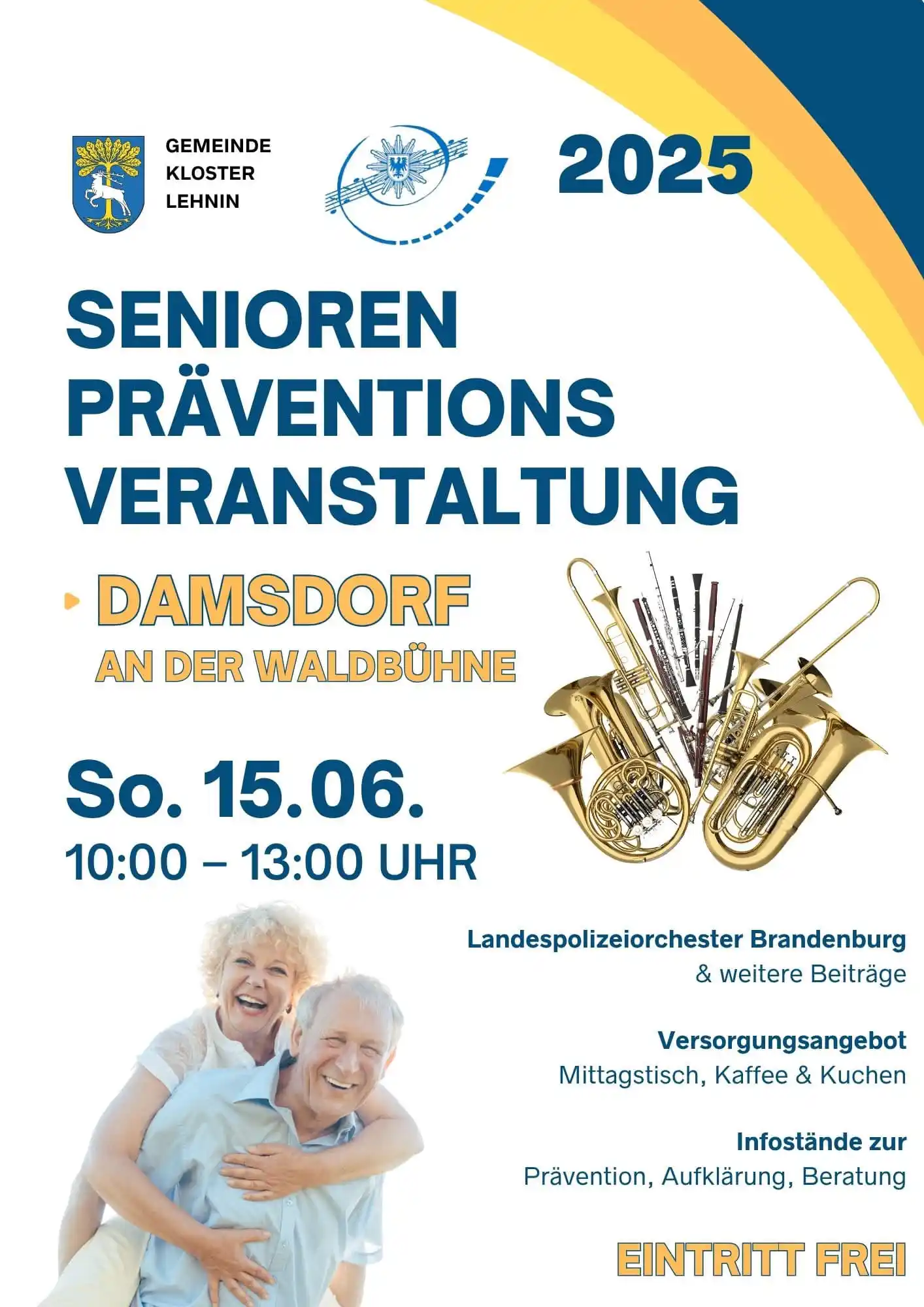 Image from Gemeinde Kloster Lehnin : Landespolizeiorchester Brandenburg zu Gast in Damsdorf Sonntag, 15.06...