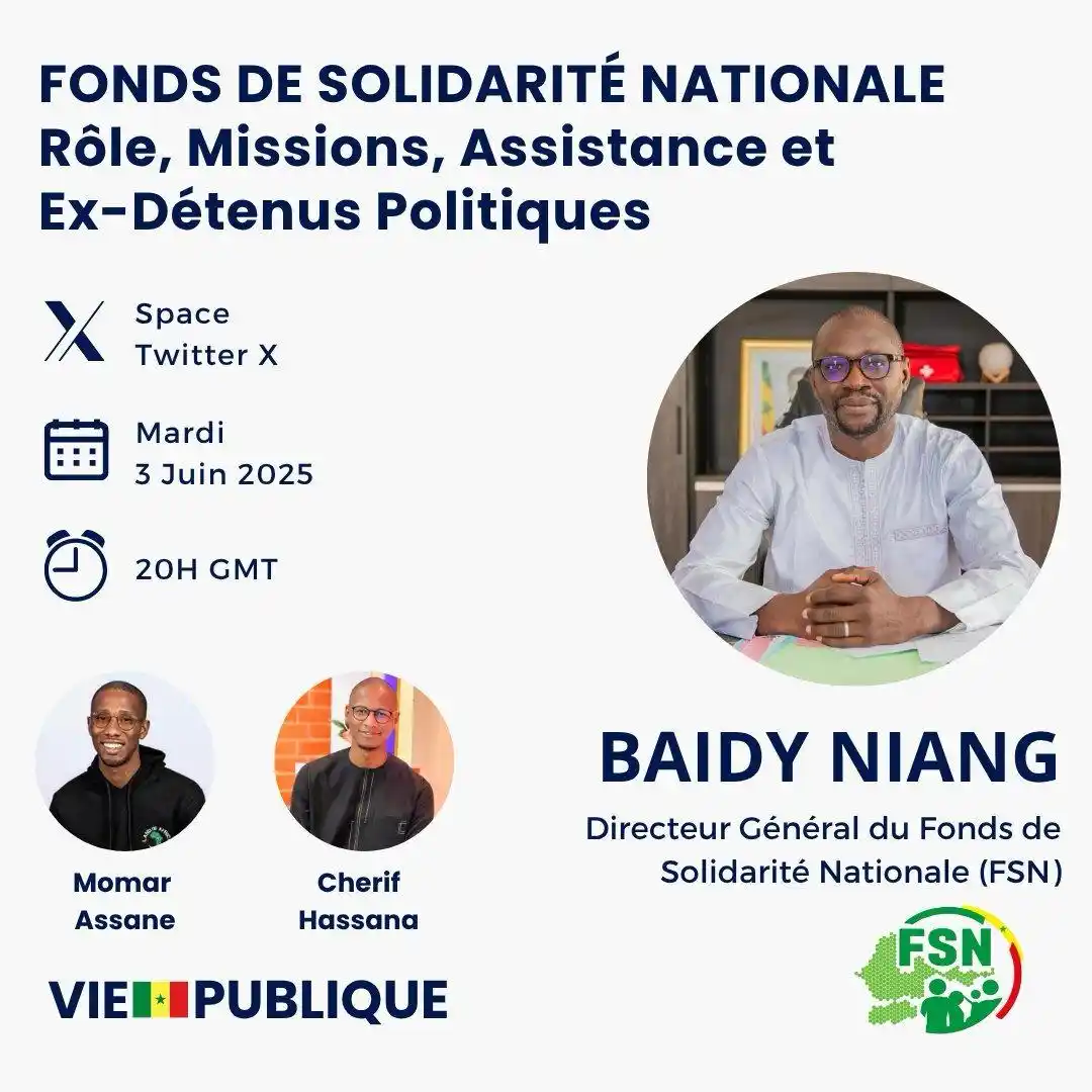 Image from Vie Publique SN 🇸🇳: Nous recevons ce mardi soir le Directeur Général du fond de solidarité...