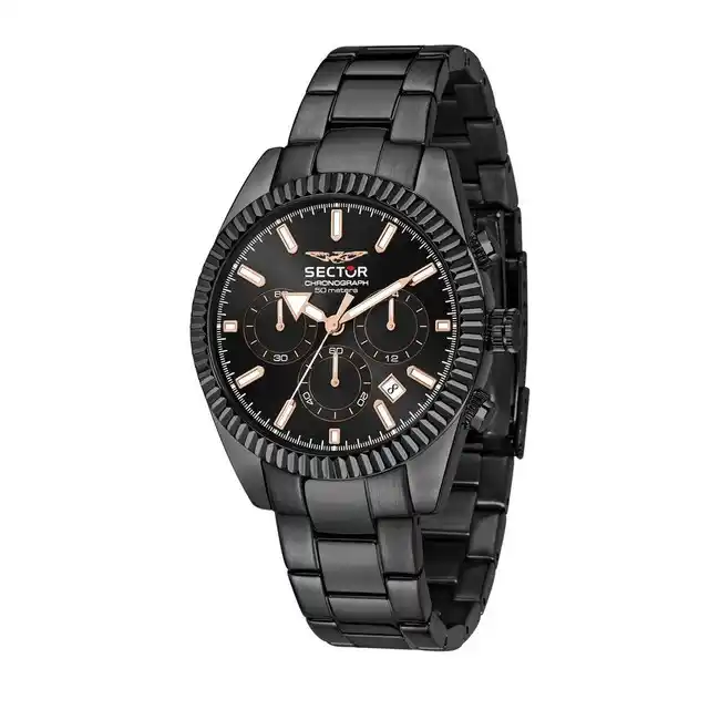 Image from Offerte pazze: 👀 Orologio SECTOR Uomo 240 Cronografo Acciaio Total Black Limited R32...