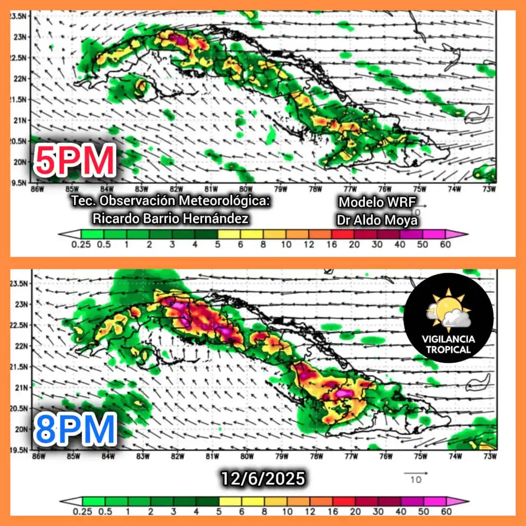Image from Vigilancia Tropical ✅: ☔🌧️⛈️Para la tarde de este jueves también tendremos algunos chubascos...