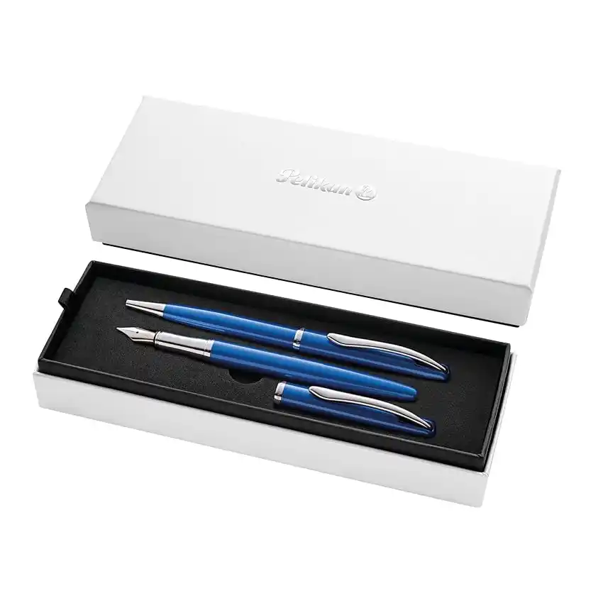 Image from Offerte pazze: 👀 Pelikan, Set Penna Sfera E Stilografica Jazz Noble Elegance In Meta...