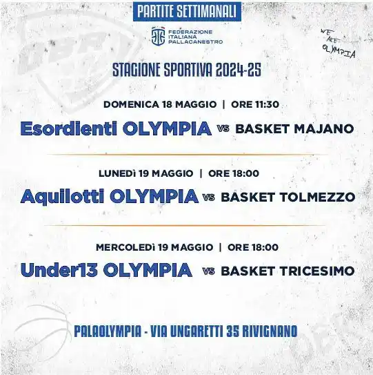 OLYMPIA BASKET RIVIGNANO post