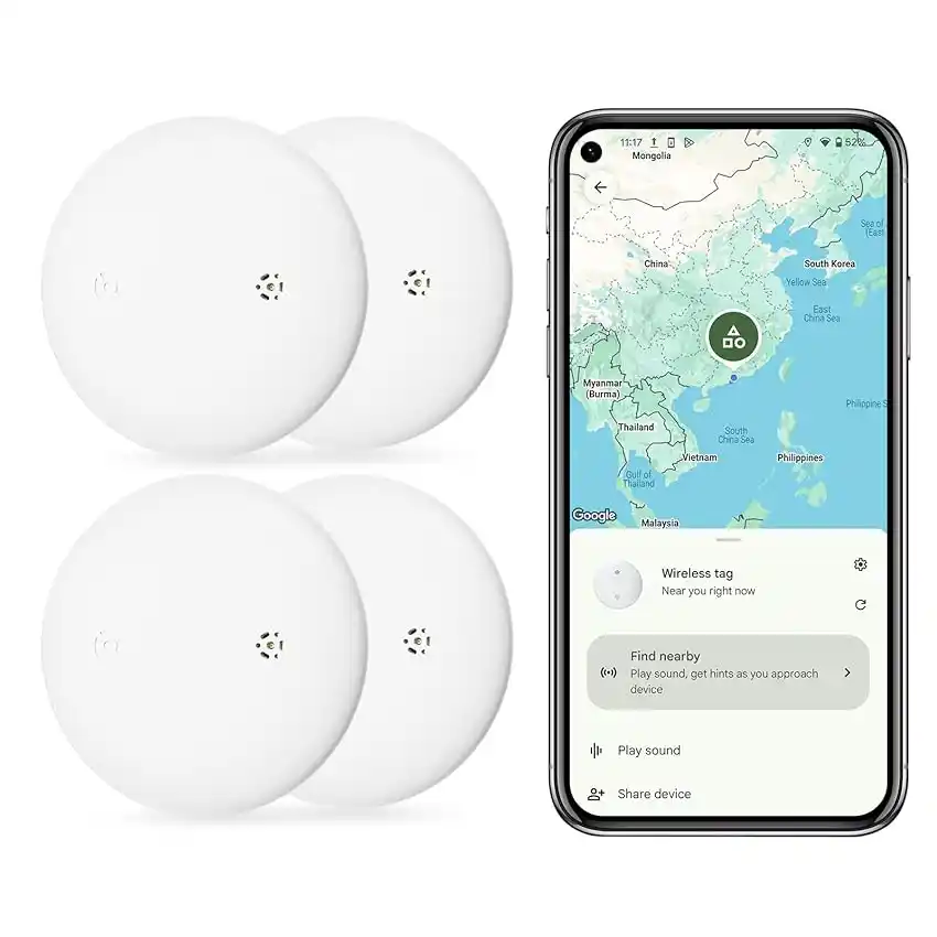 Image from Offerte pazze: 👀 Smart Tracker Tag - 4 Pezzi Localizzatore GPS compatibile con Trova...