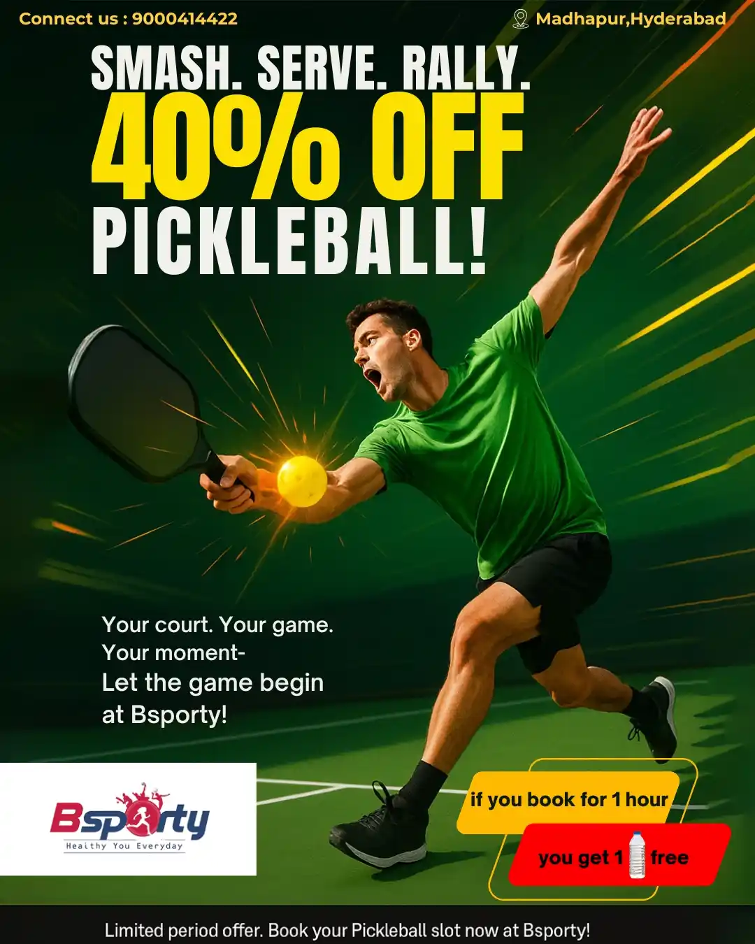 Image from Bsporty: 🎾 SMASH. SERVE. RALLY. Get ready to experience the thrill of Pickleba...