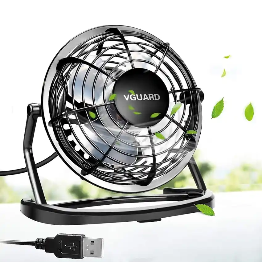 Image from Offerte pazze: 👀 VGUARD Mini Ventilatore USB, 4 Pollici Portatile 360° Girevole Vent...