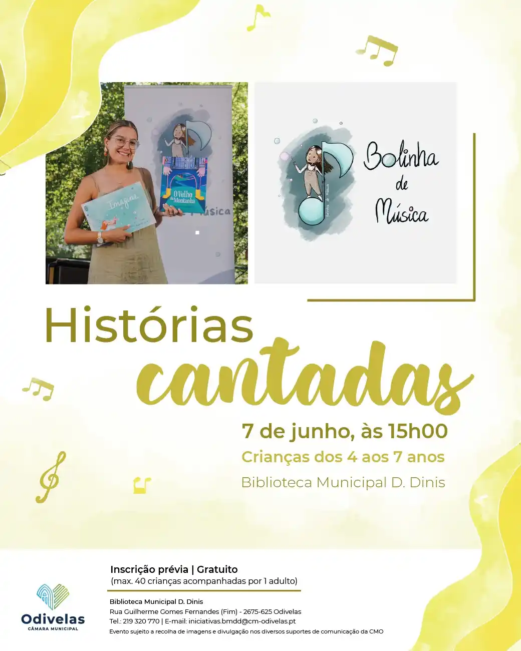 Image from Câmara Municipal de Odivelas: A Câmara Municipal de Odivelas promove a 7 de junho, às 10h30 e às 15h...