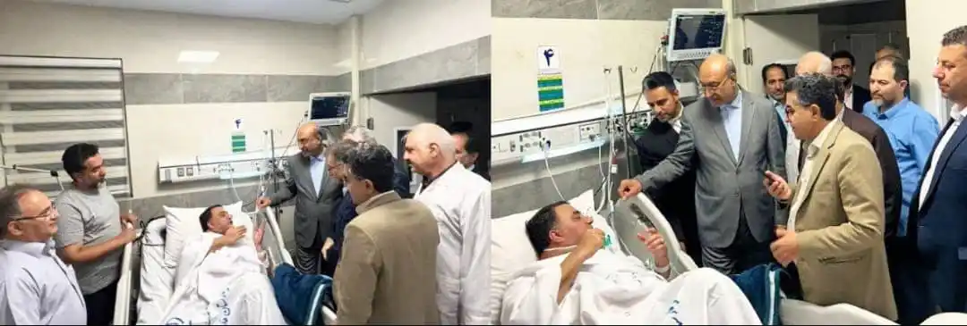 Image from استانداری کرمانشاه: 🔺 *عیادت استاندار کرمانشاه از رئیس اتاق بازرگانی استان* 🔹 دکتر حبیب...