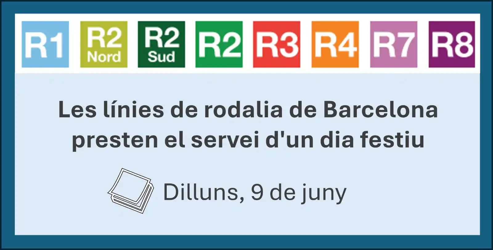Image from Rodalies de Catalunya : 📣 *ATENCIÓ* ℹ️ Demà el servei de rodalia de Barcelona es prestarà d'...
