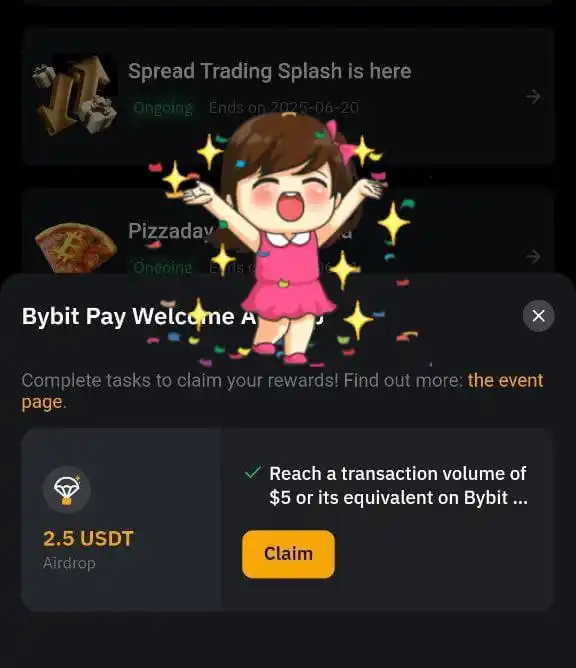 Image from ๐
๐๐๐ ๐๐๐๐๐๐ โ๏ธ๐๐๐๐๐๐๐๐ โ๏ธ: *๐ Bybit Exchange โ Bybit Pay Reward Distributed โ๏ธ* *Per Account Fr...