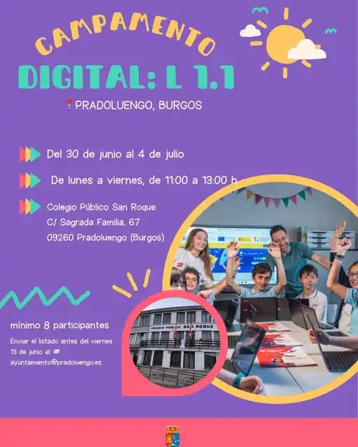 Image from Pradoluengo Informa: 🖥️ *CAMPAMENTO DIGITAL: L 1.1* 🖥️ Con el Ayuntamiento de Pradoluengo...