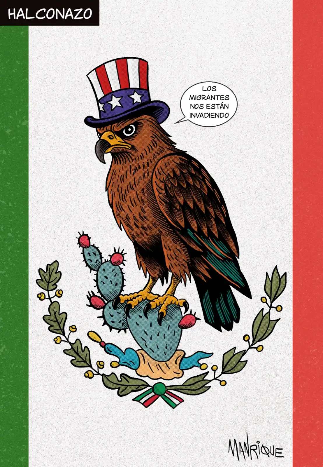 Image from Luces del Siglo: Cartón | 🦅 | Cuando el águila repite lo que oye en inglés. El discurs...