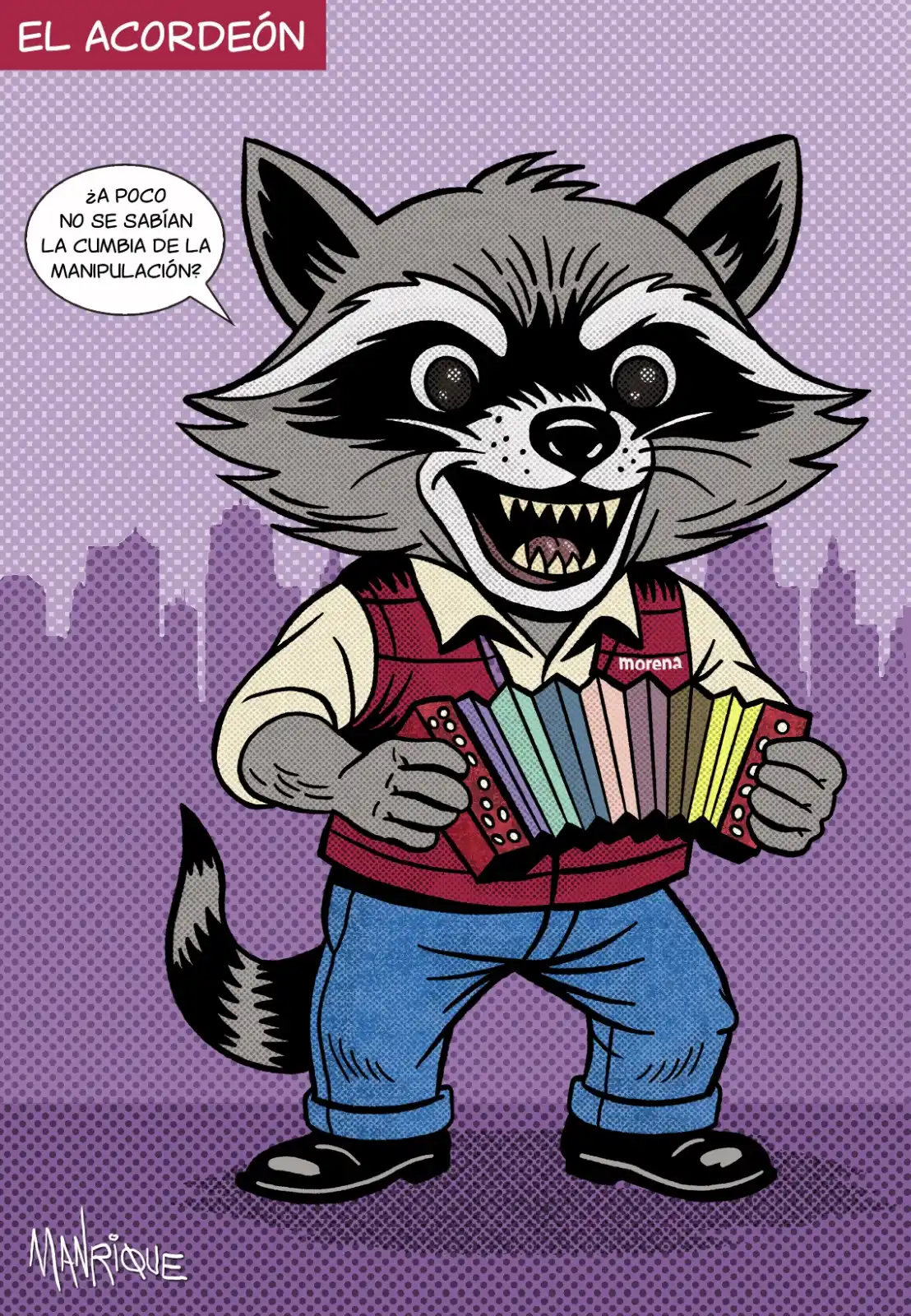 Image from Luces del Siglo: Cartón | 🦝📣 | Morena afina el acordeón… y desafina la democracia Con...