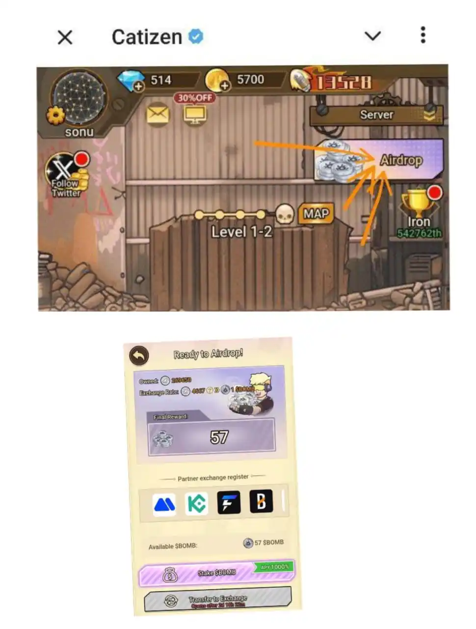 Image from π
πππ ππππππ βοΈππππππππ βοΈ: *Catizen Update* πΊ Citizen Bombie Game $BOMB Token Soon ByBit Spot ...