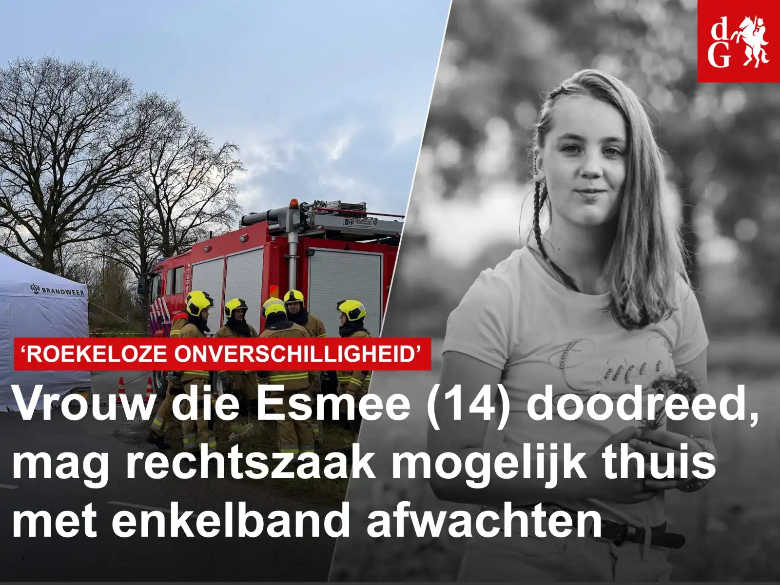 Image from De Gelderlander: De bestuurster van een vuilniswagen die in december vorig jaar de 14-j...