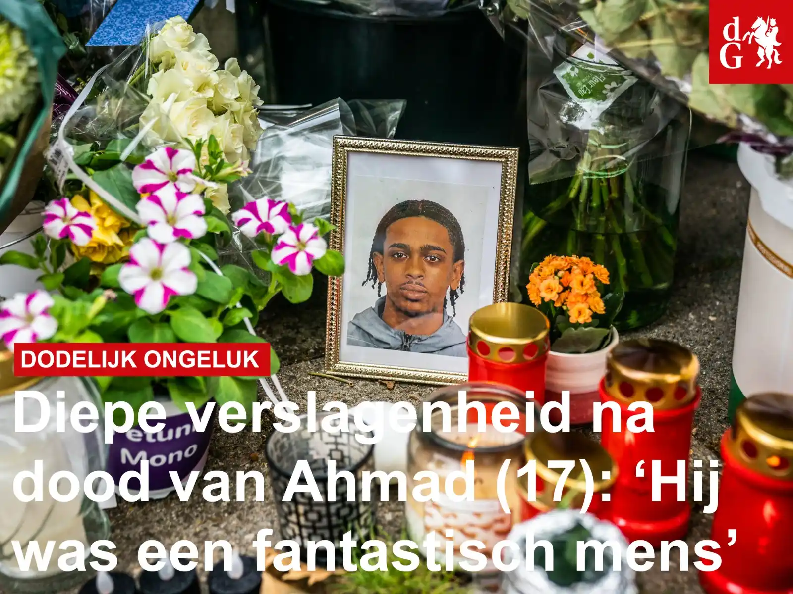 Image from De Gelderlander: De verslagenheid is groot na het overlijden van de *17-jarige Ahmad* u...
