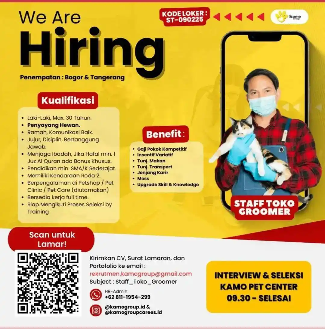 Image from LOWONGAN PEKERJAAN JABODETABEK - KARAWANG: https://docs.google.com/forms/d/e/1FAIpQLSfT3kh4zOpMdczc1lRRI1mCbvqzeG...