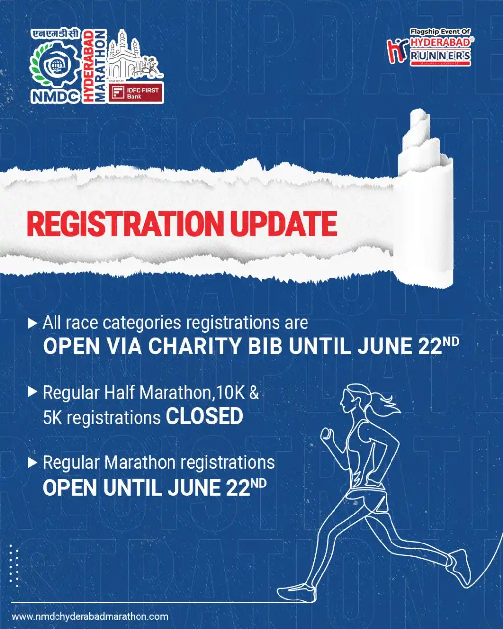 NMDC Hyderabad Marathon post