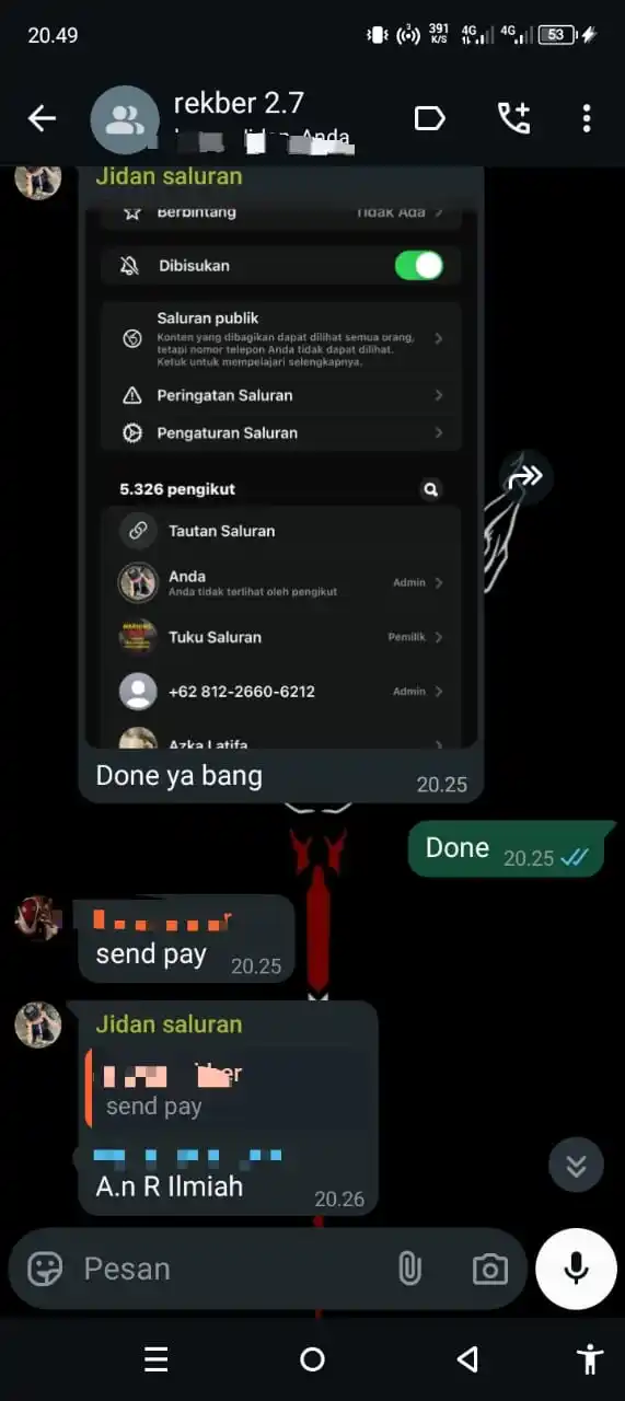 Image from 𝐀𝐝𝐢𝐣𝐚𝐲𝐚 ꜱᴛᴏʀᴇ ꪜρꪀ: Infokan Ch wa pencarian ya gan.!! siap tampung...