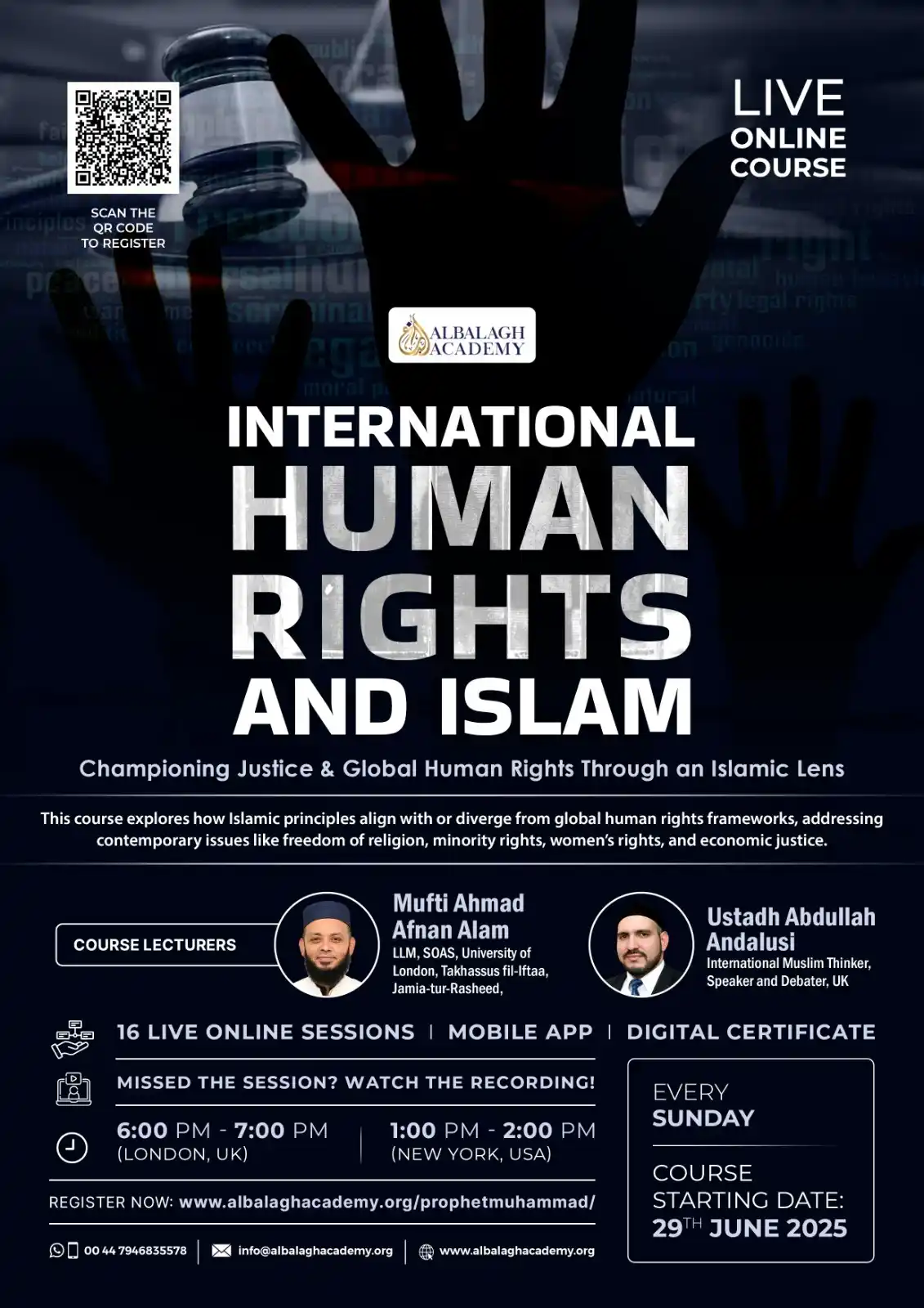 Image from AL BALAGH ACADEMY: *🌟 International Human Rights & Islam (New Online Course) 🌟* 🌍 You...