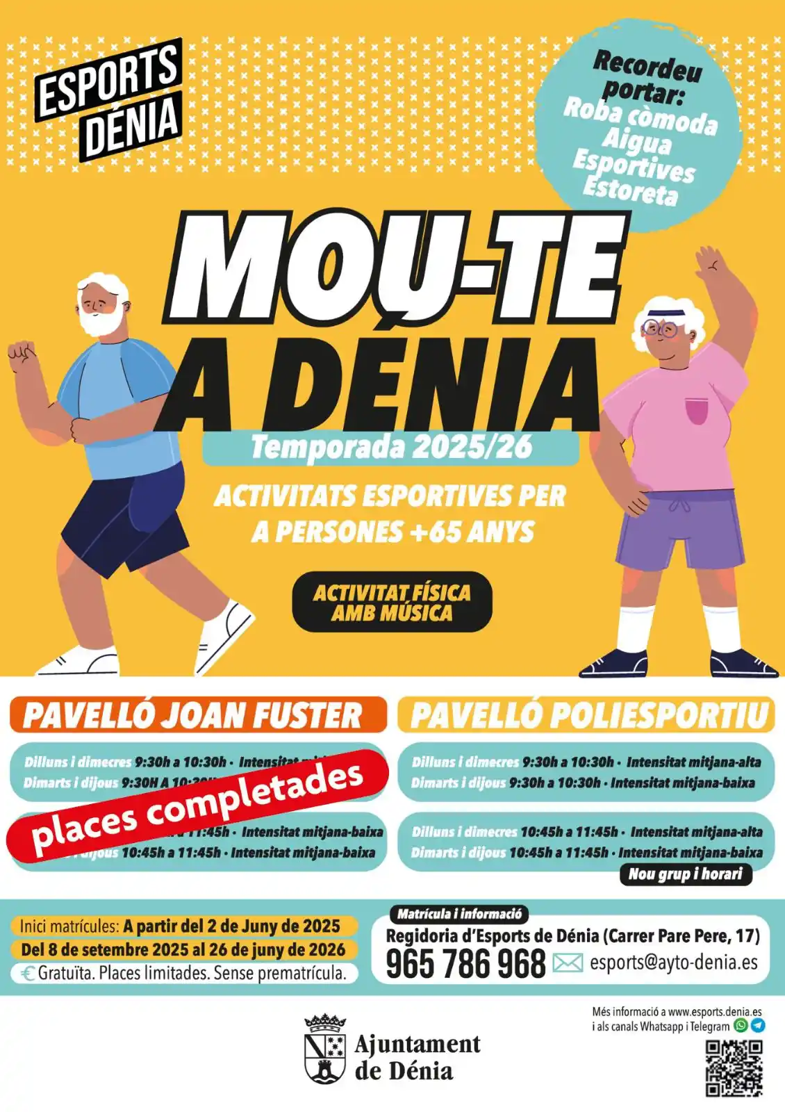 Image from Esports Dénia: 🙌🏃♀️🤸♂️ Les matriculacions per al programa de “Mou-te a Dénia” va...