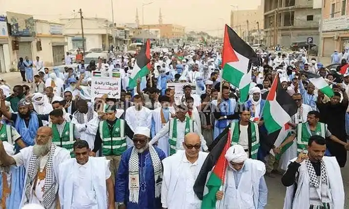 Image from Kudüs Masası: 'Mağrib Direniş Konvoyu' ✊🏼 📍Moritanya 🇵🇸 ▪️ Moritanyalı aktivis...