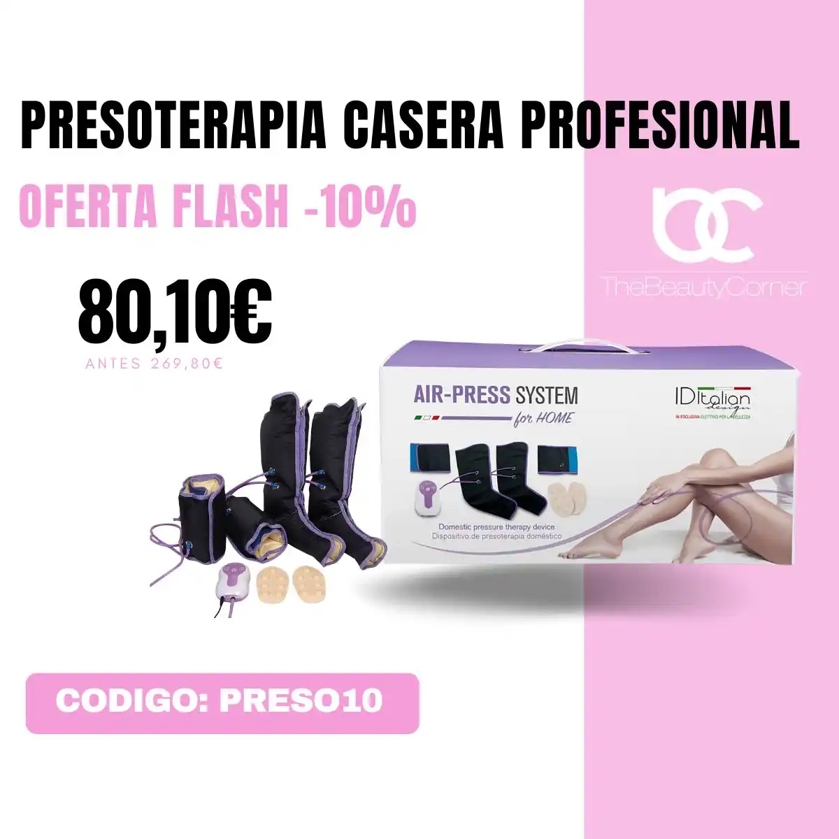 Image from The Beauty Corner: *OFERTA FLASH*🔥 Presoterapia casera profesional con un *10% de descu...