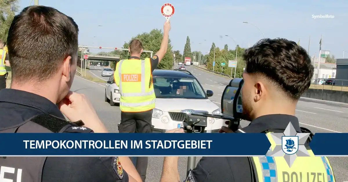 Image from Polizei Bremerhaven: Überhöhte Geschwindigkeit ist eine der Haupt-Unfallursachen im Straßen...
