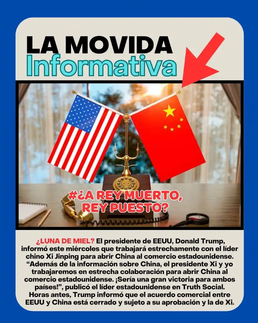 Image from DIFUSION NOTICIAS VENEZUELA: 🇺🇸🇨🇳🎤🚨📢📰🗞️📻📺 *De luna de miel con Pekín y de pelea con Musk...