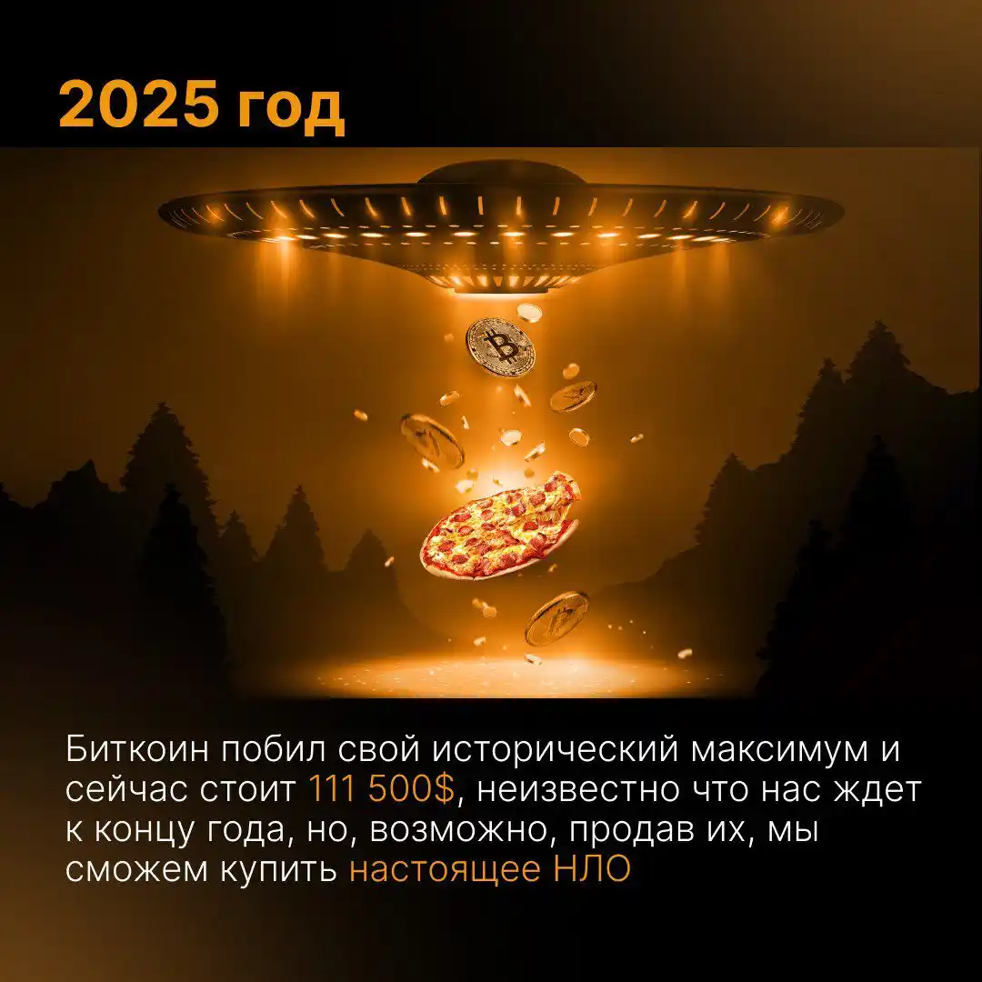 Image from Bybit Kazakhstan 🇰🇿: 🍕 *В 2010 году 10 000 биткоинов стоили как 2 пиццы.* Листайте карусе...