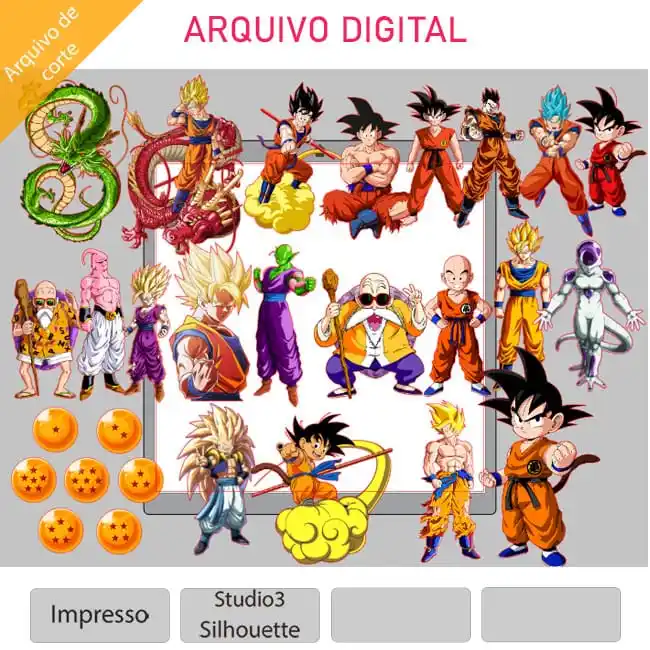 Image from Grafik-Teka: Cake topper Dragon Ball V1 🔥⬇️Descarga GRATIS ⬇️🔥 https://grafik-tek...