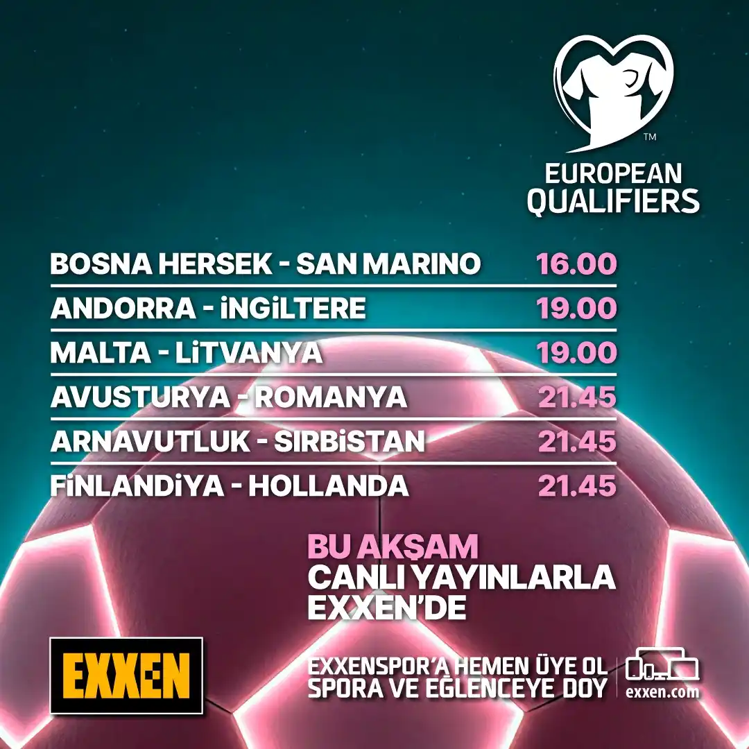 Image from EXXEN: Dünya Kupası Elemeleri 6 Haziran, 10 Haziran tarihleri arasında canlı ...