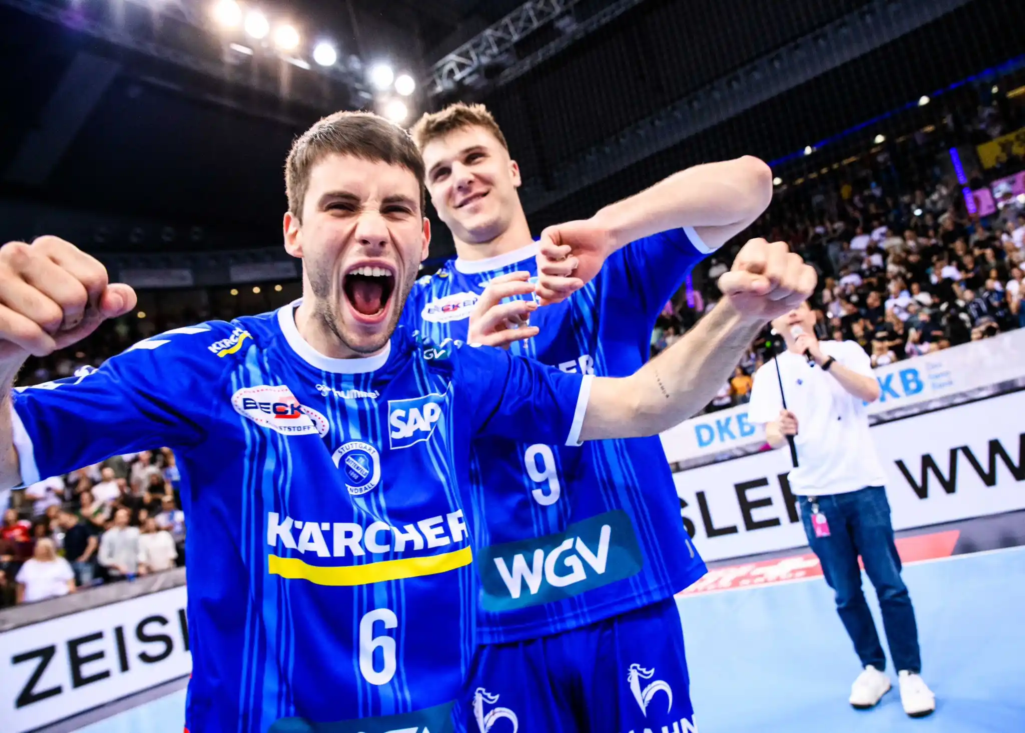 Image from TVB Stuttgart: Happy End! 💙🤍 🗓️ Zum letzten Spielbericht der Saison: https://www....