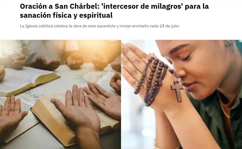 Image from Tendencias EL TIEMPO 👽😱❤💔💣: https://www.eltiempo.com/cultura/gente/oracion-a-san-charbel-interceso...